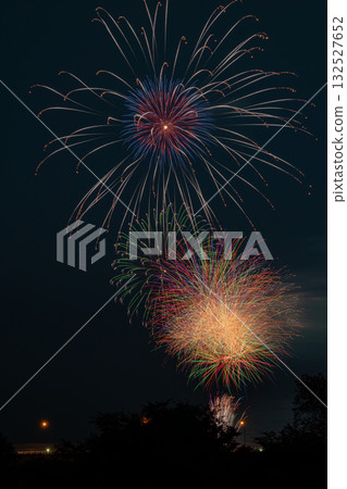 Scenes from the Nakanocho Fireworks Festival in Hamamatsu City (Shizuoka Prefecture) 132527652