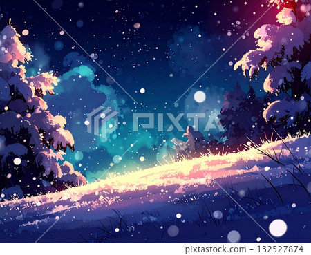 Fantastic snowy landscape 132527874