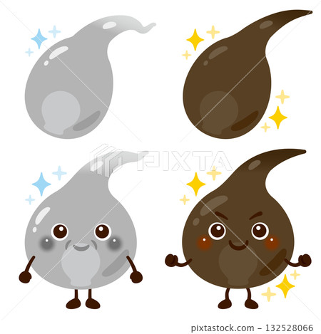 圖中分別描繪了一個髮根呈白色的人物和一個髮根呈黑色的人物。 圖中分別描繪了一個髮根呈白色的人物和一個髮根呈黑色的人物。 132528066