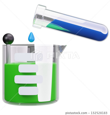 Beaker Mixing Solution 132528183