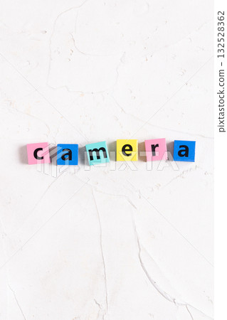 The English word for camera 132528362