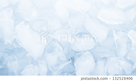 Transparent light blue tone ice texture background 132528406