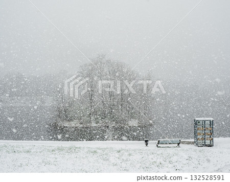 Big snowy winter. Spectacular winter background. Big snowy winter. Spectacular winter background. 132528591