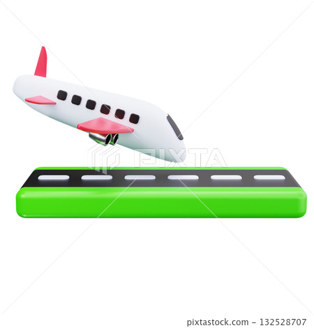 Plane Landing Moment 132528707