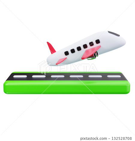 Airplane On Runway 132528708