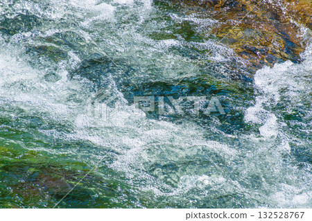 Clear stream shining in the early summer sunshine01 Clear stream shining in the early summer sunshine01 132528767