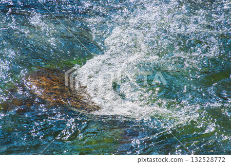 Clear stream shining in the early summer sunshine06 132528772