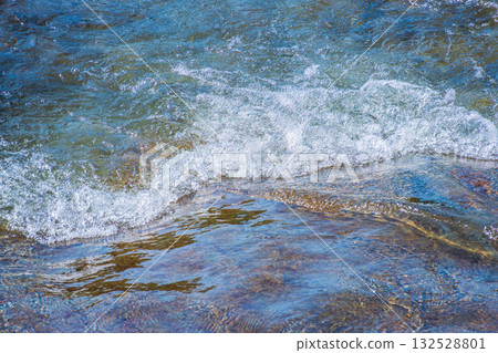 Clear streams sparkling in the early summer sunshine 46 132528801