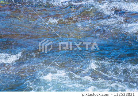 Clear streams sparkling in the early summer sunshine 74 132528821