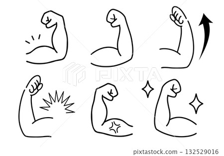 Bicep icon set (line drawing) Bicep icon set (line drawing) 132529016