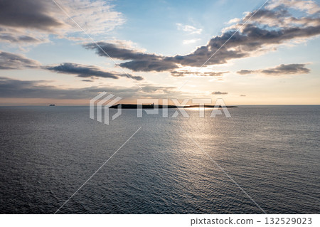 Aerial view of Rathlin O'Birne island in County Donegal, Irleand Aerial view of Rathlin O'Birne island in County Donegal, Irleand 132529023