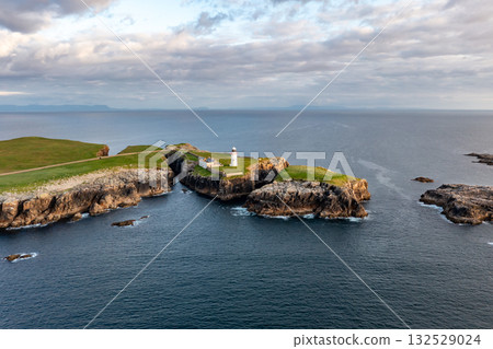 Aerial view of Rathlin O'Birne island in County Donegal, Irleand Aerial view of Rathlin O'Birne island in County Donegal, Irleand 132529024
