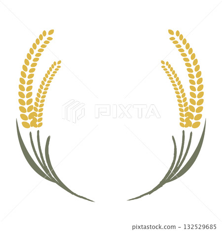 稻穗的簡單插畫素材 132529685