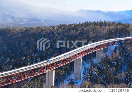 Winter Mikuni Pass Matsumi Bridge Winter Mikuni Pass Matsumi Bridge 132529796