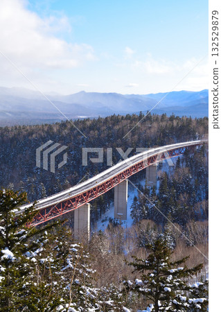 Winter Mikuni Pass Matsumi Bridge Winter Mikuni Pass Matsumi Bridge 132529879