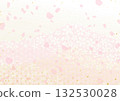 Japanese-style background illustration combining hemp leaf and cherry blossom patterns 132530028