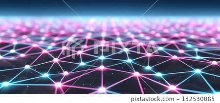 Neural network cloud computing concept with glowing nodes and security connections in digital data network for technology and internet communication system Neural network cloud computing concept with glowing nodes and security connections in digital data network for technology and internet communication system 132530085