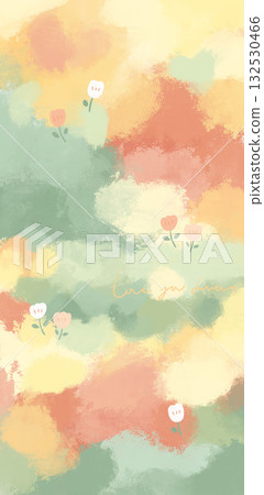 Abstract patterns and beautiful watercolor floral illustrations 132530466