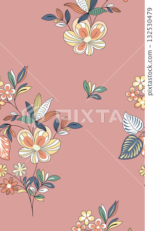 Abstract patterns and beautiful watercolor floral illustrations Abstract patterns and beautiful watercolor floral illustrations 132530479