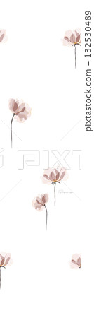 Abstract patterns and beautiful watercolor floral illustrations 132530489