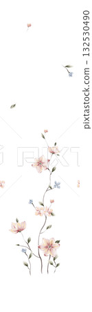 Abstract patterns and beautiful watercolor floral illustrations Abstract patterns and beautiful watercolor floral illustrations 132530490