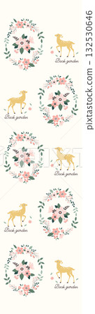 Abstract patterns and beautiful watercolor floral illustrations Abstract patterns and beautiful watercolor floral illustrations 132530646