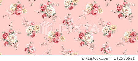 Abstract patterns and beautiful watercolor floral illustrations Abstract patterns and beautiful watercolor floral illustrations 132530651