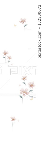 Abstract patterns and beautiful watercolor floral illustrations 132530672