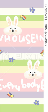 Abstract patterns and beautiful watercolor floral illustrations 132530732