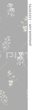Abstract patterns and beautiful watercolor floral illustrations 132530791