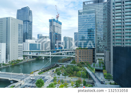The changing Nakanoshima area of Osaka and the surrounding skyscrapers (cityscape) Photo taken in October 2025 132531058