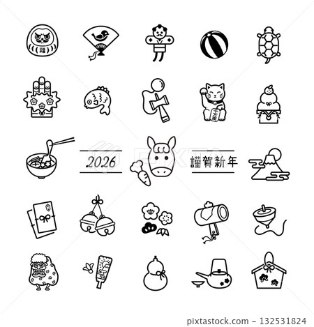 新年插圖素材 132531824