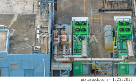Oct 26 2025 Industrial Plant With Complex Piping, Tanks, And Machinery 132532035