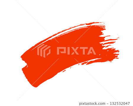 Vermilion brushstrokes with faded markings 132532047