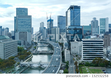 大阪中之島的建築和結構正在改變。拍攝於2025年10月。 132532258