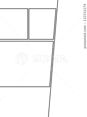 Diagonal cut manga frame 132532274