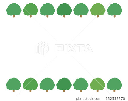 簡單的綠色樹形框架 132532370