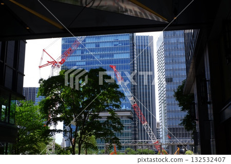 從京橋江戶格蘭德看到的八重洲二丁目中央區重建工地 132532407