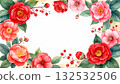 chic rose frame 132532506
