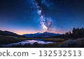 Starry sky background material landscape 132532513