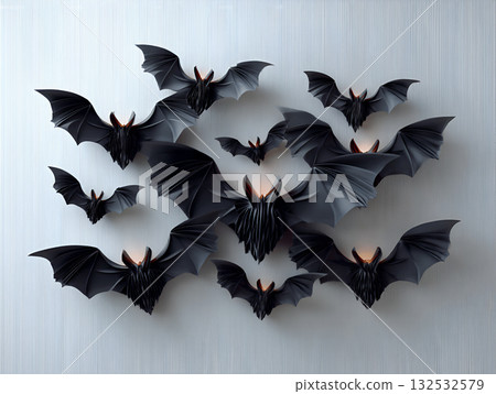 black bats on a white background black bats on a white background 132532579