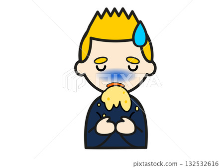 年輕白人男子嘔吐 年輕白人男子嘔吐 132532616