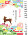 Year of the Horse - New Year's card template - Kivek 132532622