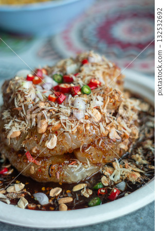 Thai Pomelo Salad with Spicy Sweet Sauce Thai Pomelo Salad with Spicy Sweet Sauce 132532692