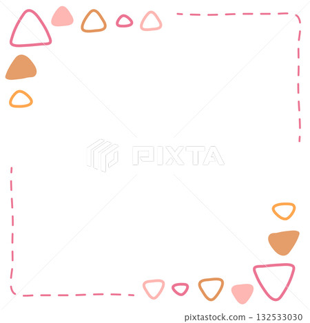 一個被手繪三角形和虛線環繞的流行畫框 一個被手繪三角形和虛線環繞的流行畫框 132533030