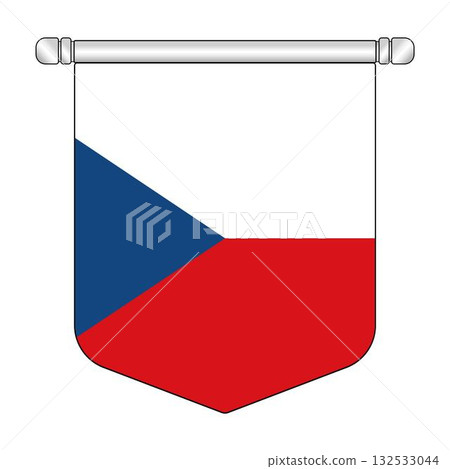 Equatorial Czech National Banner Symbol Hanging Equatorial Czech National Banner Symbol Hanging 132533044