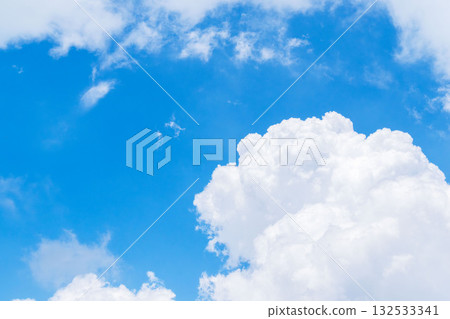 夏日天空：從夏季的山上看到的藍天白雲 17 132533341
