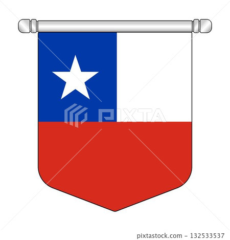 Equatorial Chile National Banner Symbol Hanging Equatorial Chile National Banner Symbol Hanging 132533537