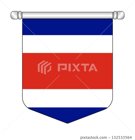 Equatorial Costa Rica National Banner Symbol Hanging 132533564