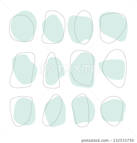 Artistic display of abstract shapes and soft colors in a modern design Artistic display of abstract shapes and soft colors in a modern design 132533730